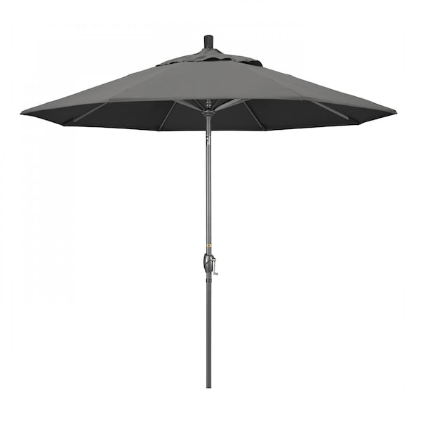 California Umbrella Patio Umbrella, Octagon, 101" H, Sunbrella Fabric, Charcoal - 194061032022