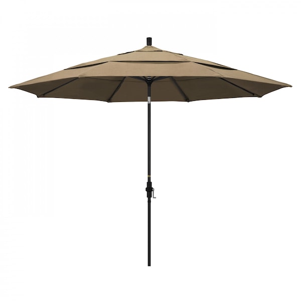 California Umbrella Patio Umbrella, Octagon, 110.5" H, Sunbrella Fabric, Heather Beige - 194061015544