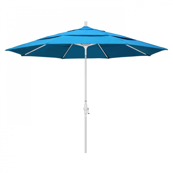 California Umbrella Patio Umbrella, Octagon, 110.5" H, Sunbrella Fabric, Canvas Cyan - 194061014790