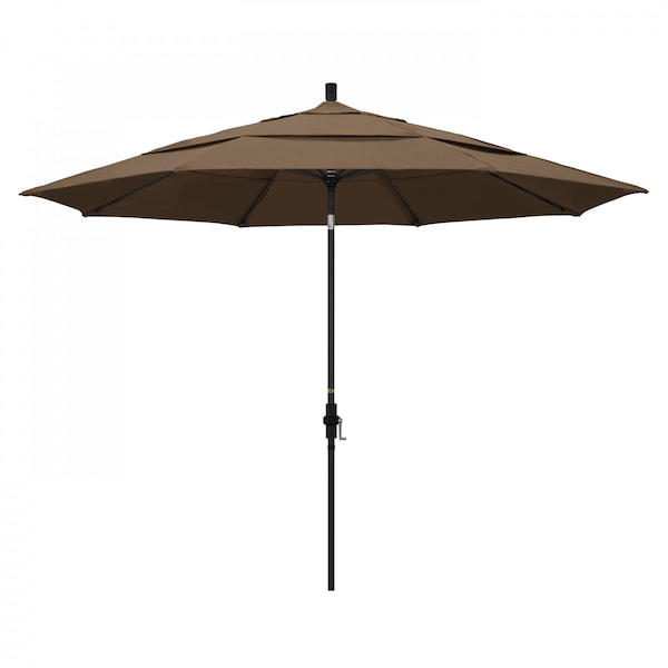 California Umbrella Patio Umbrella, Octagon, 110.5" H, Sunbrella Fabric, Cocoa - 194061015445