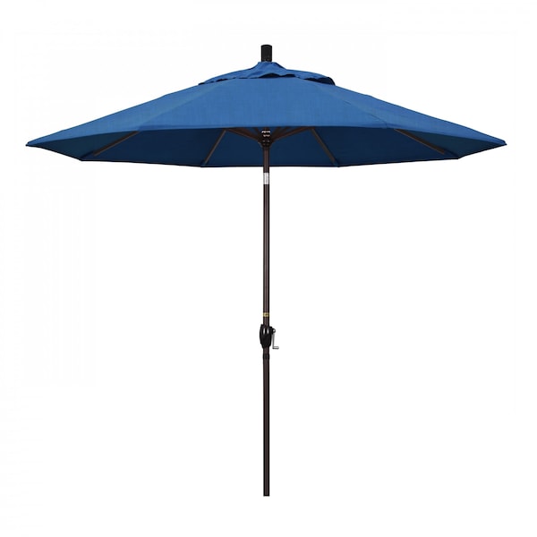 California Umbrella Patio Umbrella, Octagon, 101" H, Sunbrella Fabric, Regatta - 194061033166