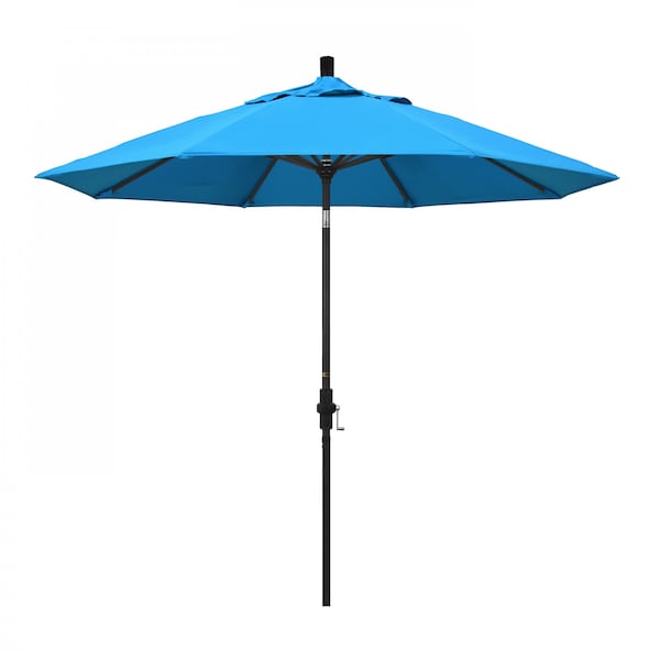 California Umbrella Patio Umbrella, Octagon, 102.38" H, Sunbrella Fabric, Canvas Cyan - 194061019177