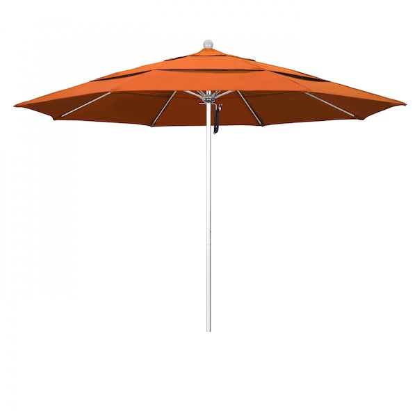 California Umbrella Patio Umbrella, Octagon, 107" H, Sunbrella Fabric, Tuscan - 194061000205