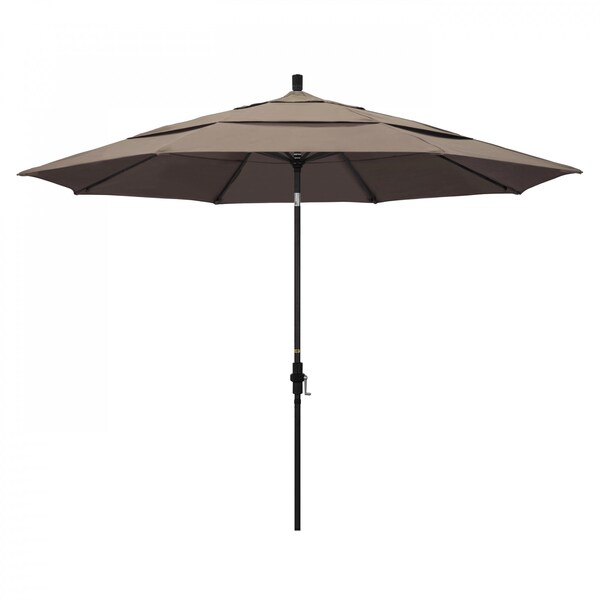 California Umbrella Patio Umbrella, Octagon, 110.5" H, Sunbrella Fabric, Taupe - 194061015520