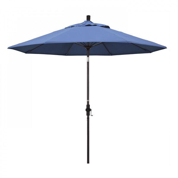 California Umbrella Patio Umbrella, Octagon, 101" H, Olefin Fabric, Frost Blue - 194061026199