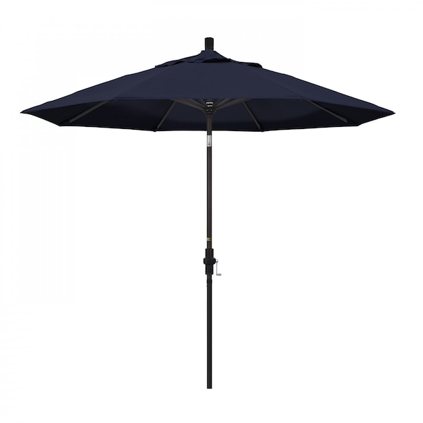 California Umbrella Patio Umbrella, Octagon, 102.38" H, Pacifica Fabric, Navy - 194061017784