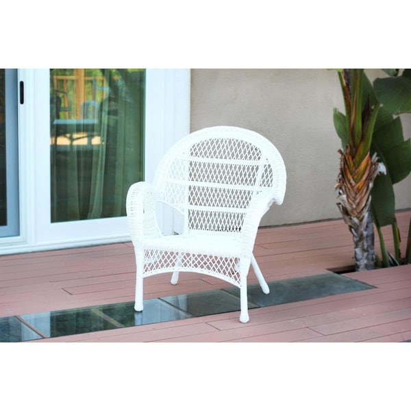 Jeco W00209-C-4 White Wicker Chair, 4PK - W00209-C_4