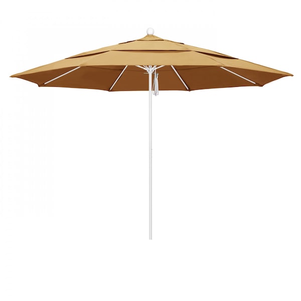 California Umbrella Patio Umbrella, Octagon, 107" H, Sunbrella Fabric, Wheat - 194061001851