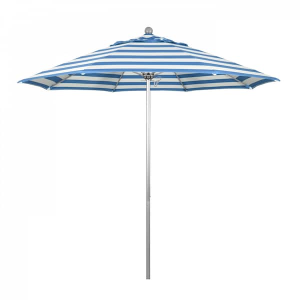 California Umbrella Patio Umbrella, Octagon, 103" H, Sunbrella Fabric, Cabana Regatta - 194061005743