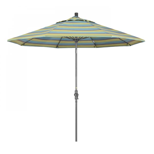 California Umbrella Patio Umbrella, Octagon, 101" H, Sunbrella Fabric, Astoria Lagoon - 194061025147