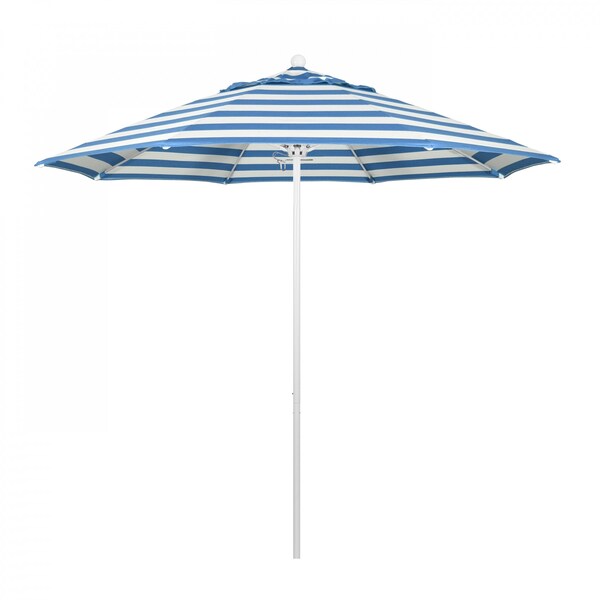 California Umbrella Patio Umbrella, Octagon, 103" H, Sunbrella Fabric, Cabana Regatta - 194061007549