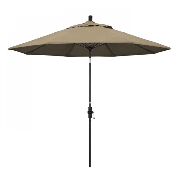 California Umbrella Patio Umbrella, Octagon, 101" H, Sunbrella Fabric, Heather Beige - 194061027769