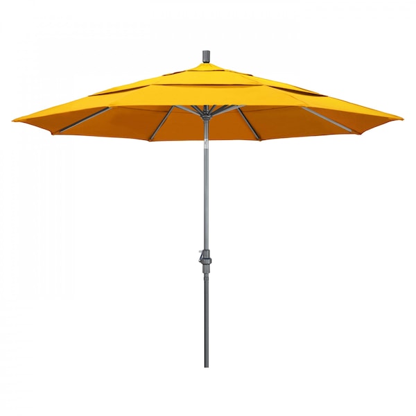 California Umbrella Patio Umbrella, Octagon, 110.5" H, Sunbrella Fabric, Sunflower Yellow - 194061012994