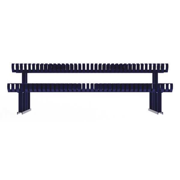 Thomas Steele Rectangle Picnic Table, Blue, Steel, 6 Seats, 94 in L, 30 in H Overall Slat - CRTP-8S-FS-MBL