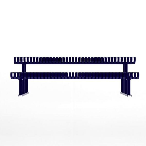 Thomas Steele Rectangle Picnic Table, Blue, Steel, 6 Seats, 94 in L, 30 in H Overall Slat - CRTP-8S-FS-MBL