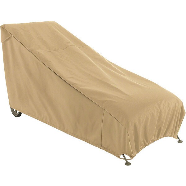 Classic Accessories Terrazzo Chaise Lounge Cover, Medium, Sand, 68"x30.5" - 58952-EC