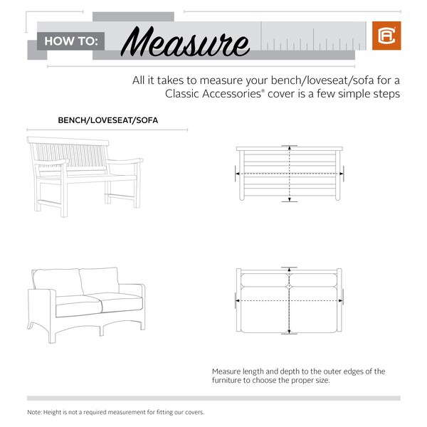 Classic Accessories Ravenna XL Deep Seated Loveseat Cover, 104"x40" - 55-425-055101-EC