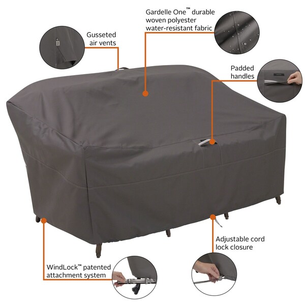 Classic Accessories Ravenna XL Deep Seated Loveseat Cover, 104"x40" - 55-425-055101-EC