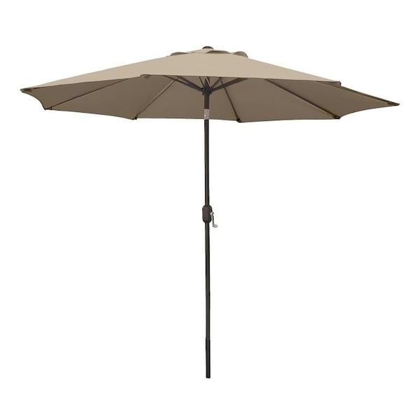 Seasonal Trends Crank Umbrella, 929 in H, 1079 in W Canopy, 1079 in L Canopy, Round Canopy, Steel Frame - 60036