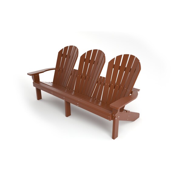 Frog Furnishings Brown Grand Isle Adirondack Bench - PB ADGISBRO
