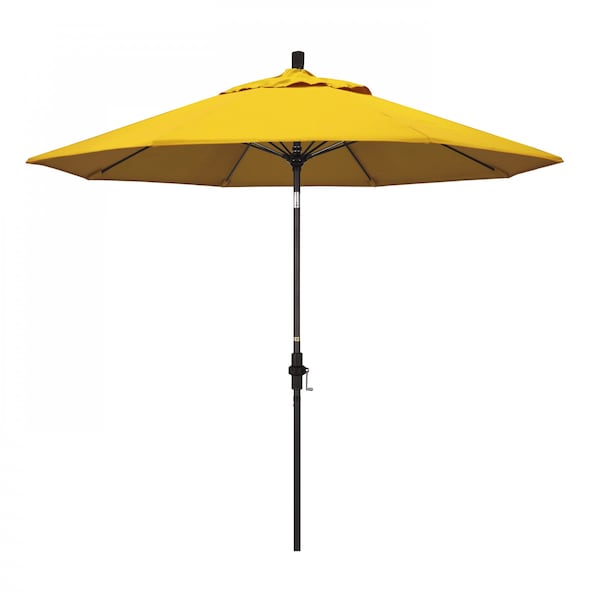 California Umbrella Patio Umbrella, Octagon, 101" H, Sunbrella Fabric, Sunflower Yellow - 194061025932