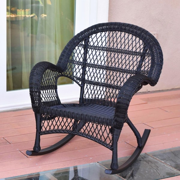 Propation Santa Maria Rocker Wicker Chair, Black - PR2430154