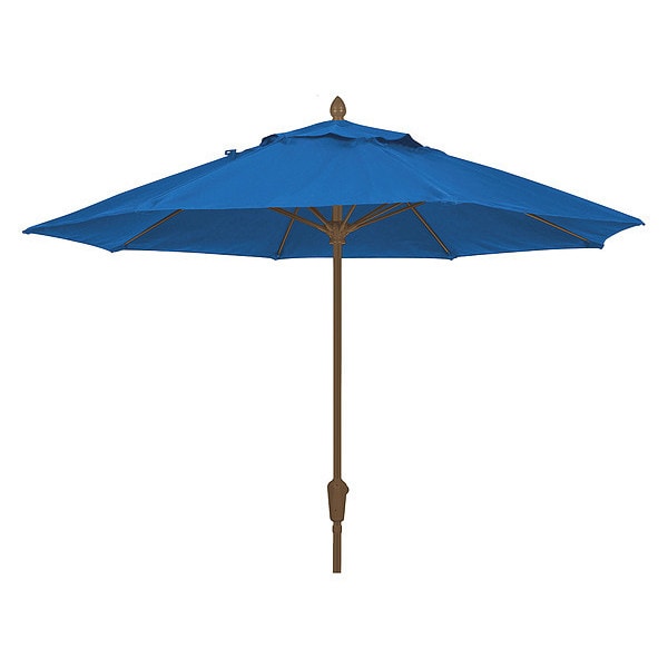 Fiberbuilt Market Umbrella 8Rib Crank Cb, Blue, 9 ft. - 9MCRCB-4601