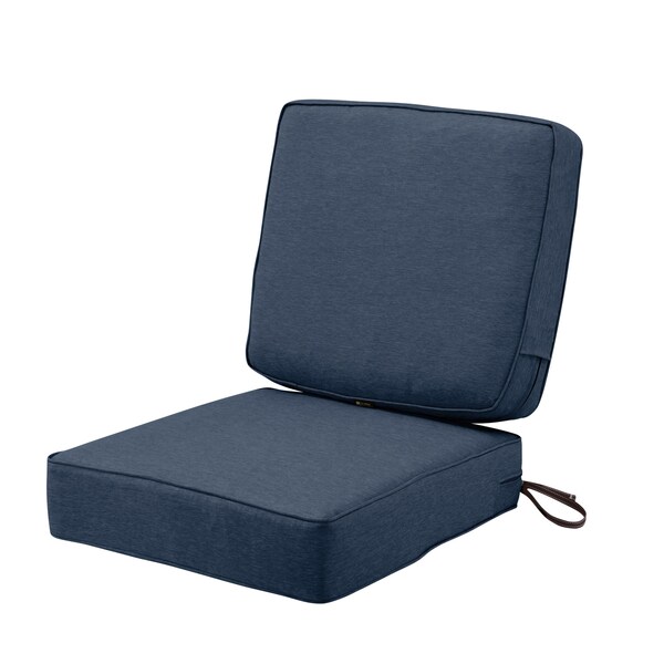 Classic Accessories Montlake Heather Indigo Cushion Set, Heather Indigo, 23"x23"x5" - 62-019-INDIGO-SET