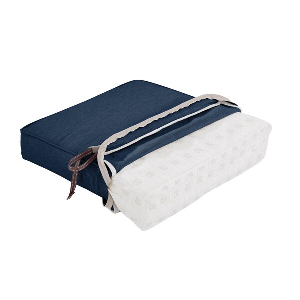 Classic Accessories Montlake Heather Indigo Cushion Set, Heather Indigo, 23"x23"x5" - 62-019-INDIGO-SET