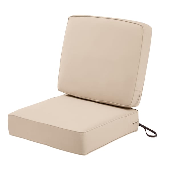 Classic Accessories Montlake Antique Beige Cushion Set, 23"x23"x5" - 62-019-BEIGE-SET