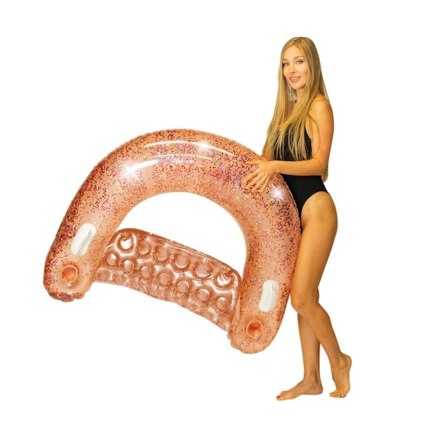 Pool Candy Deluxe Glitter Gold Glitter Jumbo Sun Chair - PC2402RGG