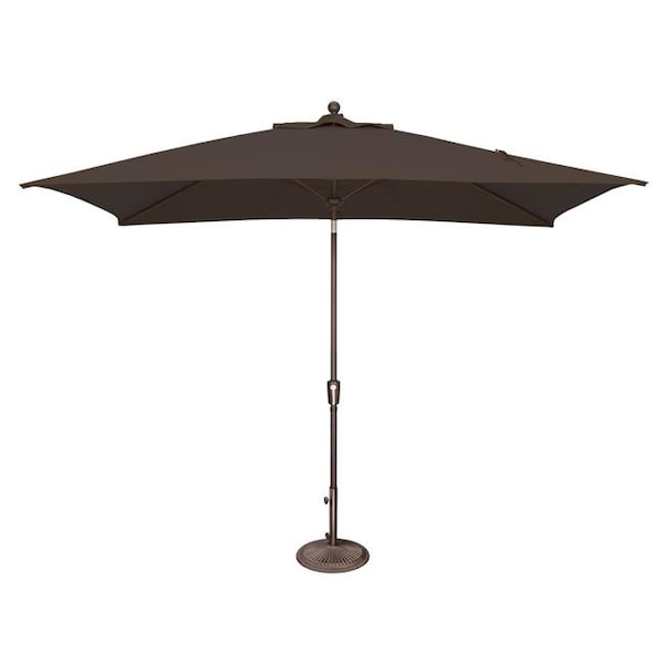 Simplyshade SimplyShade SSUM92-6X10RT09-D2408 6.6 x 10 ft. Catalina Rectangle Push Button Umbrella - Black - SSUM92-6X10RT09-D2408