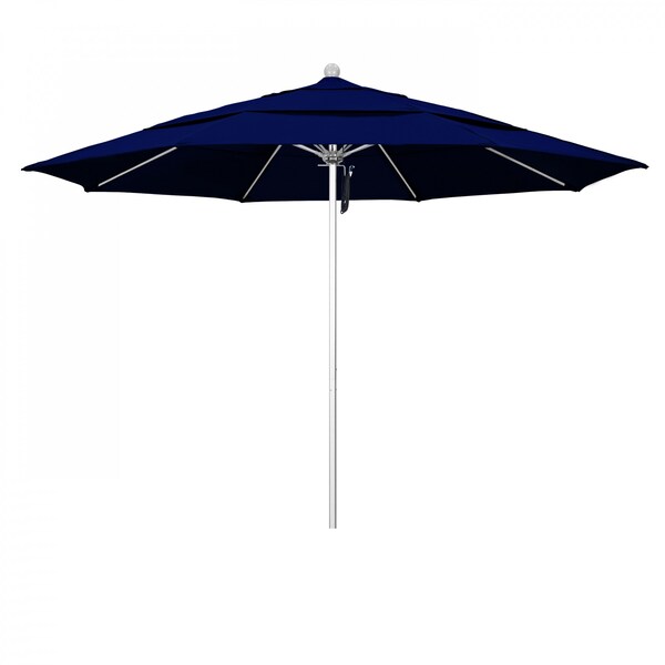 California Umbrella Patio Umbrella, Octagon, 107" H, Sunbrella Fabric, True Blue - 194061000359