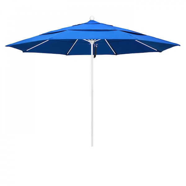California Umbrella Patio Umbrella, Octagon, 107" H, Olefin Fabric, Royal Blue - 194061002124
