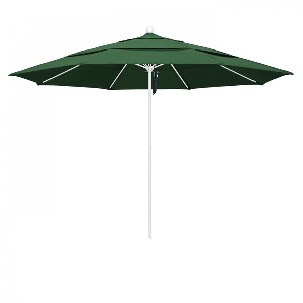 California Umbrella Patio Umbrella, Octagon, 107" H, Olefin Fabric, Hunter Green - 194061002148