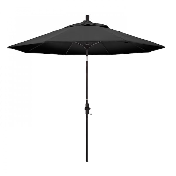 California Umbrella Patio Umbrella, Octagon, 101" H, Olefin Fabric, Black - 194061026212