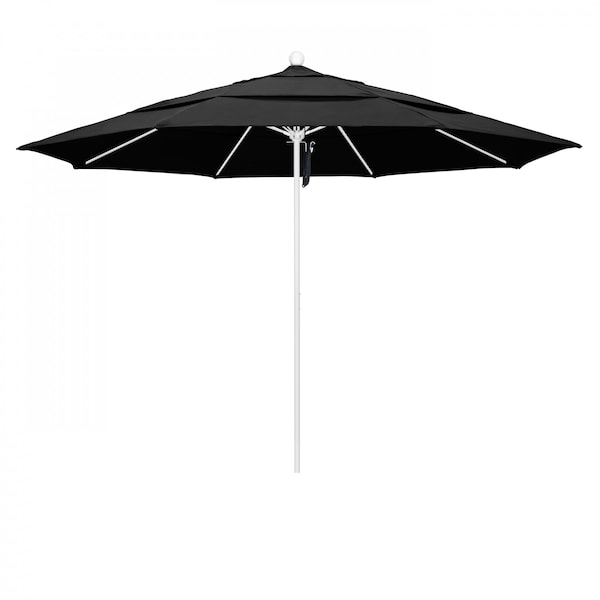 California Umbrella Patio Umbrella, Octagon, 107" H, Olefin Fabric, Black - 194061002216