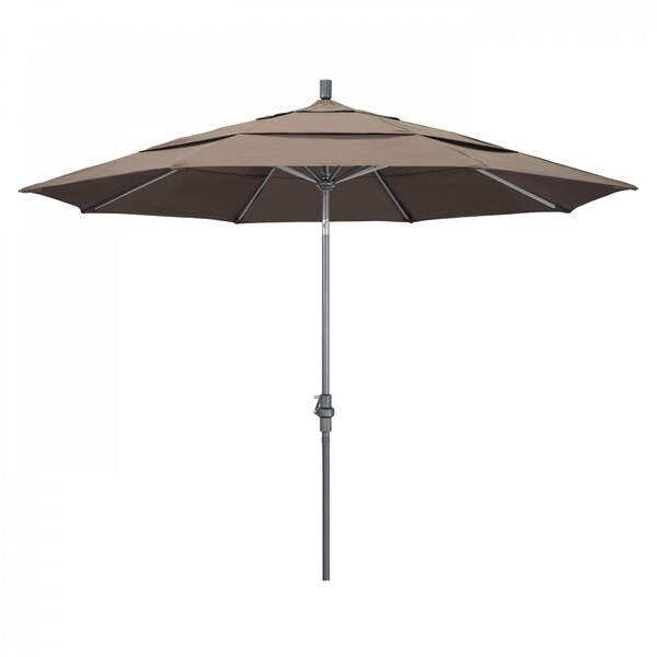 California Umbrella Patio Umbrella, Octagon, 110.5" H, Sunbrella Fabric, Taupe - 194061013007