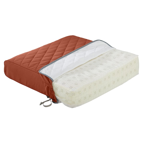 Classic Accessories Montlake Quilted Patio Cushion, Spice, 48"x18"x3" - 62-015-QSPICE-EC