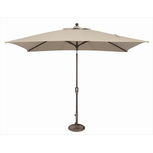 Simplyshade SimplyShade 6 x 10 ft. Rectangle Push Button Tilt Market Umbrella  Beige - SSUM92-6X10RT00-D2422