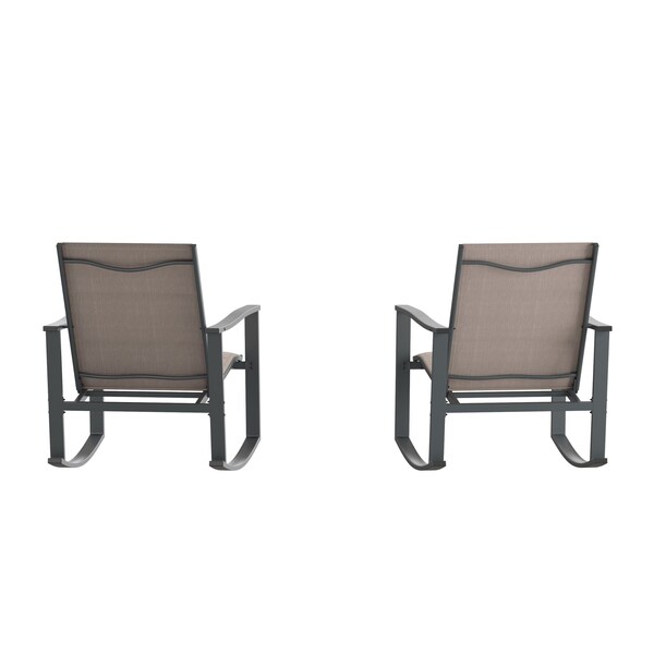 Flash Furniture Brown Flex Comfort Material Rocking Chairs, 2PK - 2-FV-FSC-2315N-BRN-GG
