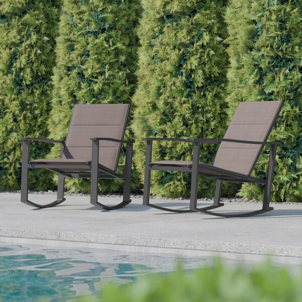 Flash Furniture Brown Flex Comfort Material Rocking Chairs, 2PK - 2-FV-FSC-2315N-BRN-GG