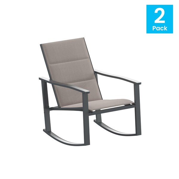 Flash Furniture Brown Flex Comfort Material Rocking Chairs, 2PK - 2-FV-FSC-2315N-BRN-GG