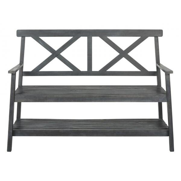 Safavieh 49.21 in. Mayer Outdoor Bench, Dark Slate Gray - PAT6744C