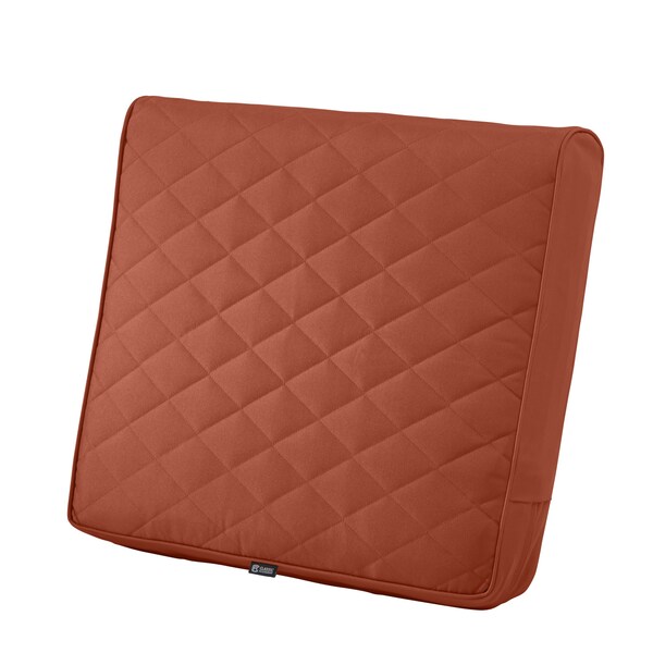 Classic Accessories Montlake Quilted Patio Cushion, Spice, 25"x22"x4" - 62-028-QSPICE-EC
