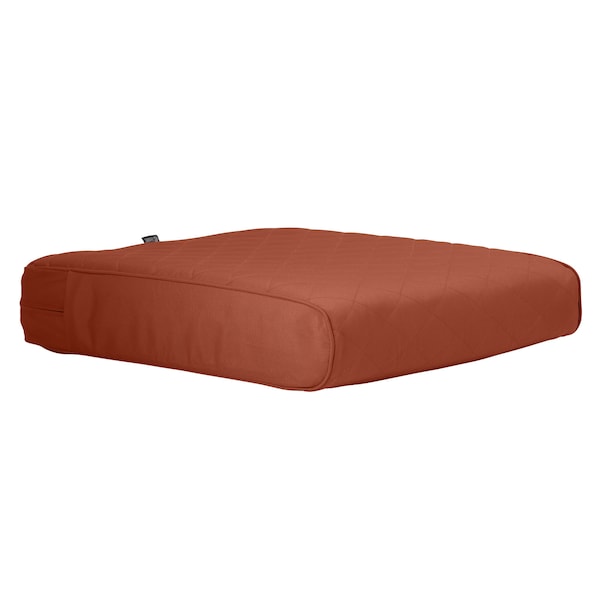 Classic Accessories Montlake Quilted Patio Cushion, Spice, 25"x22"x4" - 62-028-QSPICE-EC