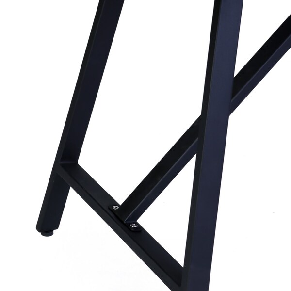 Armen Living Koala Outdoor Patio Light Eucalyptus Wood and Metal Rectangle Dining Table - 840254332300