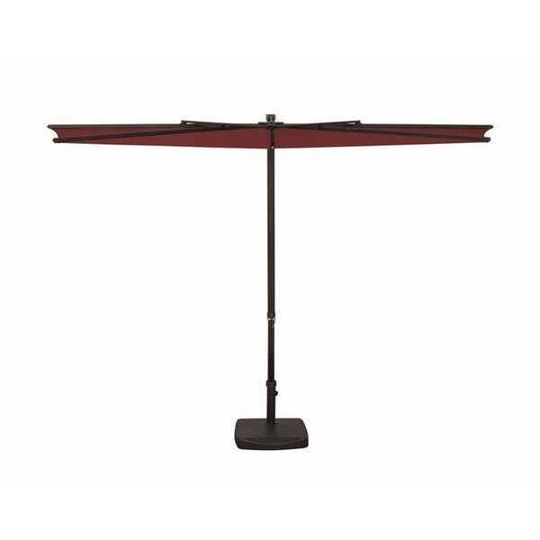 Simplyshade SimplyShade SSUA4599-P083 9 ft. Amelia Half Polyester Umbrella; P083 Deep Red - SSUA4599-P083