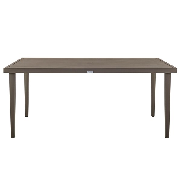 Armen Living Silvana Outdoor Aluminum Gray Rectangle Dining Table - 840254332928