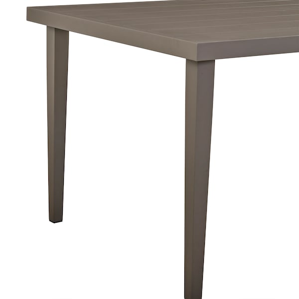 Armen Living Silvana Outdoor Aluminum Gray Rectangle Dining Table - 840254332928
